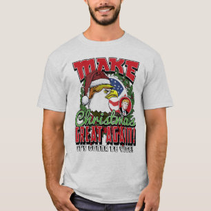 クリスマスをワシを切札で取ること素晴らしく再度させて下さい Tシャツ