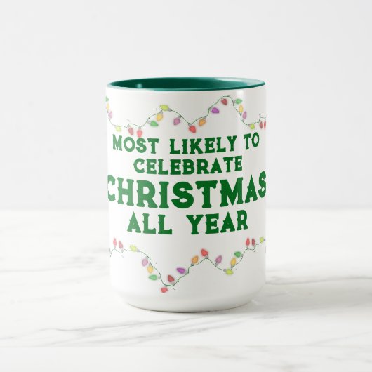 クリスマスを一番祝いそう マグカップ (中央)