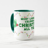 クリスマスを一番祝いそう マグカップ (正面左)