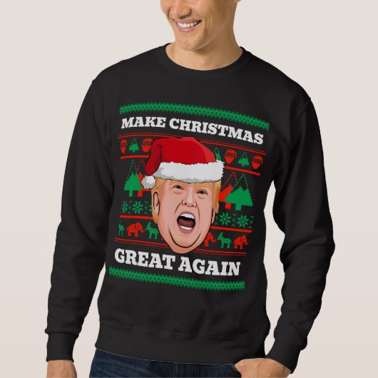 クリスマスを作り直す切り株のクリスマスセ素晴らしーター スウェットシャツ (正面)