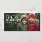 クリスマスを使用した水平またはパノラマフォト シーズンカード (正面)