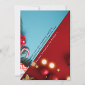 クリスマスを保存するミニマル結婚リスト 招待状 (裏面)