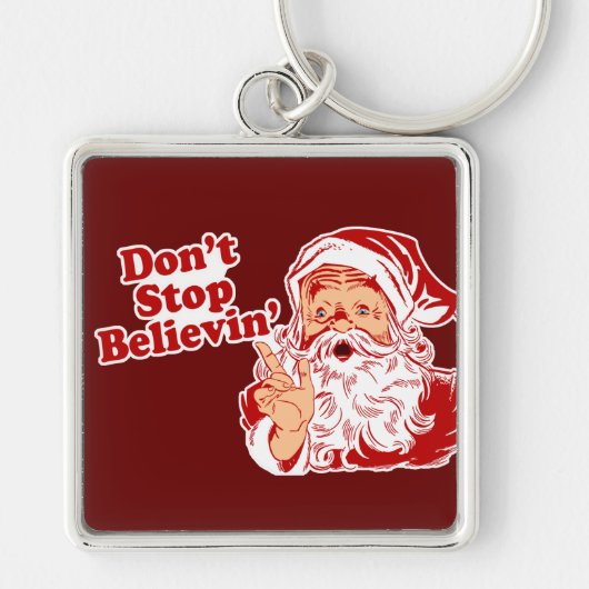 クリスマスを信じることを止めないで下さい キーホルダー (正面)