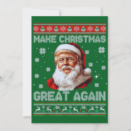 クリスマスを再び偉大なアメリカに トランプ サンタ帽子 シーズンカード