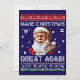 クリスマスを再び偉大にする トランプ サンタクロースの帽子 シーズンカード