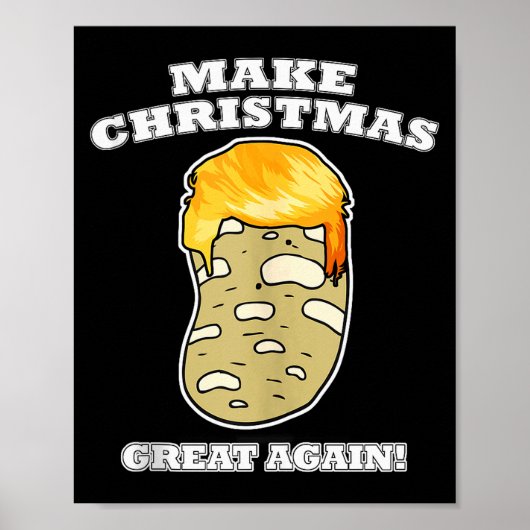 クリスマスを再び偉大に クリスマスポテト トランプ ポスター (正面)