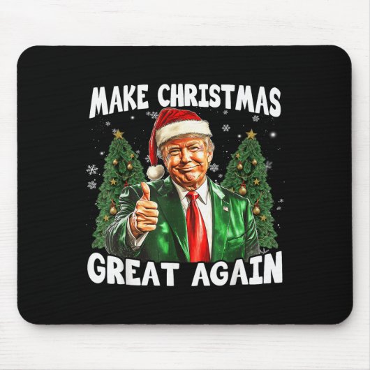クリスマスを再び偉大に サンタ・トランプ 2024 マウスパッド (正面)