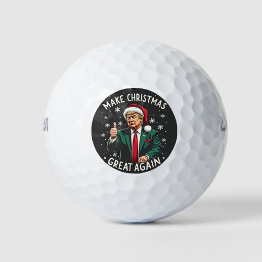 クリスマスを再び偉大に トランプ クリスマス ウェア ゴルフボール (正面)