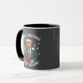 クリスマスを再び偉大に トランプ クリスマス ウェア マグカップ (正面左)