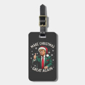 クリスマスを再び偉大に トランプ クリスマス ウェア ラゲッジタグ (正面縦)