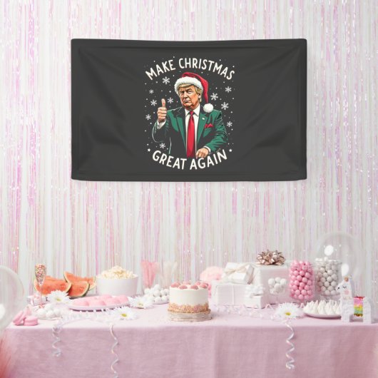 クリスマスを再び偉大に トランプ クリスマス ウェア 横断幕 (パーティー)