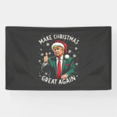 クリスマスを再び偉大に トランプ クリスマス ウェア 横断幕 (横)