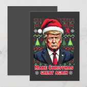 クリスマスを再び偉大に トランプ クリスマス スウェーター 招待状 (正面/裏面)