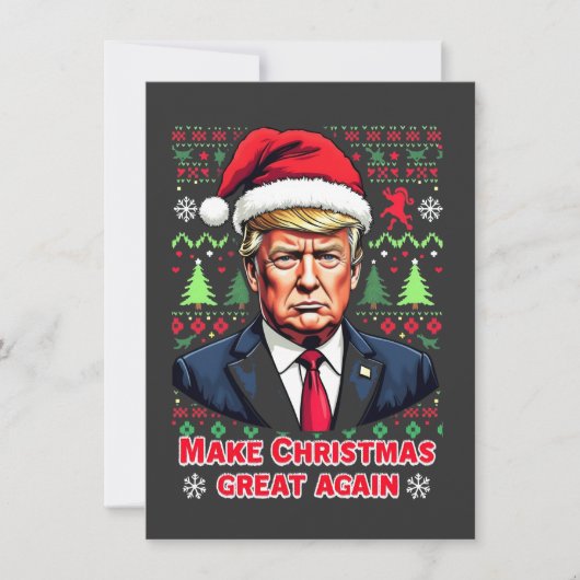 クリスマスを再び偉大に トランプ クリスマス スウェーター 招待状 (正面)