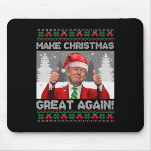 クリスマスを再び偉大に トランプ パジャマ ださい マウスパッド