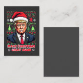 クリスマスを再び偉大に トランプ 汚いクリスマススウェーター ノートカード (正面/裏面)