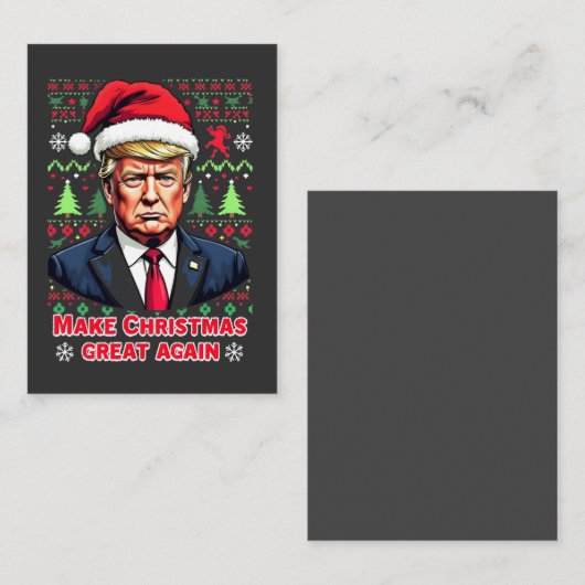 クリスマスを再び偉大に トランプ 汚いクリスマススウェーター ノートカード (正面/裏面)