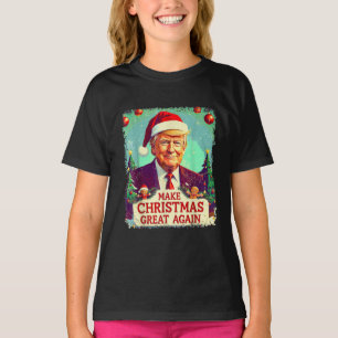 クリスマスを再び偉大に トランプ Xmas パジャマ クリスマス ジョーク Tシャツ