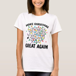 クリスマスを再び偉大に 女性 ホリデー Tシャツ