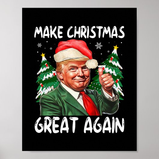 クリスマスを再び偉大に 楽しいサンタ トランプ 2025 ポスター (正面)