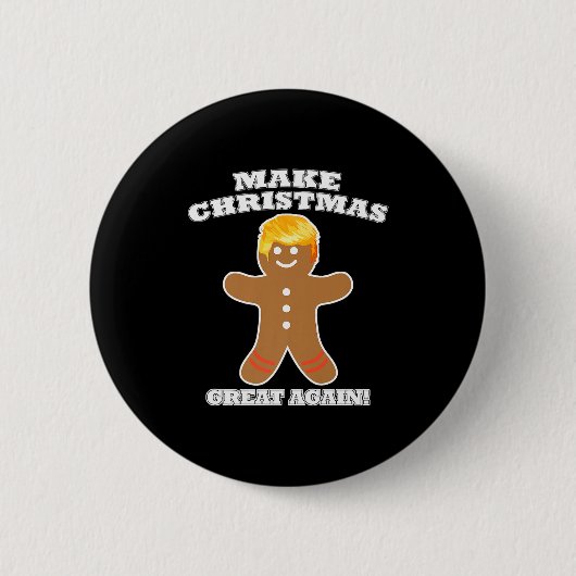 クリスマスを再び偉大に Ginger Bread Man トランプ 缶バッジ (正面)