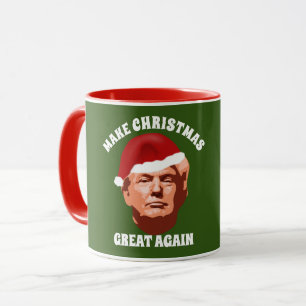 クリスマスを再素晴らしびサンタハットにする マグカップ