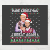 クリスマスを再素晴らしびトランプのヴァンスクリスマス スパークリングワインラベル (シングルラベル)