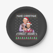 クリスマスを再素晴らしびトランプのヴァンスクリスマス ペーパープレート (正面)