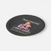 クリスマスを再素晴らしびトランプのヴァンスクリスマス ペーパープレート (アングル)