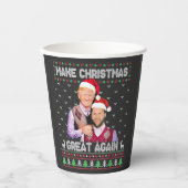 クリスマスを再素晴らしびトランプのヴァンスクリスマス 紙コップ (正面)