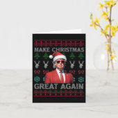 クリスマスを再素晴らしび切り詰めクリスマスおもしろい2 カード (黄色い花)