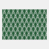 クリスマスを再素晴らしび赤く切り詰める ラッピングペーパーシート (正面2)