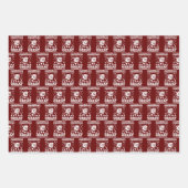 クリスマスを再素晴らしび赤く切り詰める ラッピングペーパーシート (正面)