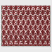 クリスマスを再素晴らしび赤く切り詰める ラッピングペーパー (フラット)