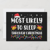 クリスマスを寝て過ごしてしまいそうな家族のXmas 招待状 (正面)