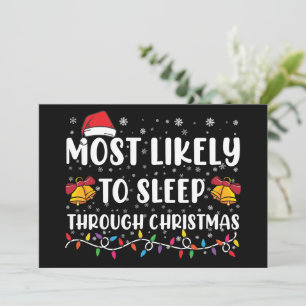 クリスマスを寝て過ごしてしまいそうな家族のXmas 招待状