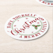 クリスマスを少しメリー召し上がれ ラウンドペーパーコースター (アングル)