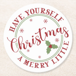 クリスマスを少しメリー召し上がれ ラウンドペーパーコースター