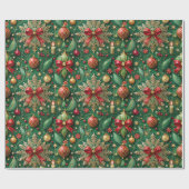 クリスマスを彩るカラフルなパターン ラッピングペーパー (フラット)
