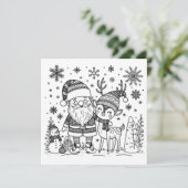 クリスマスを彩ろう | サンタとトナカイ  シーズンカード (スタンド正面)