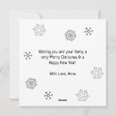 クリスマスを彩ろう | サンタとトナカイ  シーズンカード (裏面)