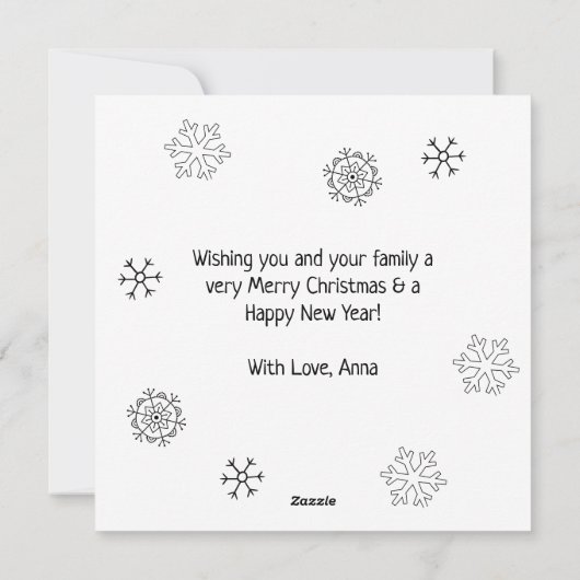 クリスマスを彩ろう | サンタとトナカイ シーズンカード (裏面)