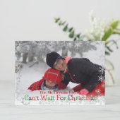 クリスマスを待つのが待ち遠しい - 雪の結晶の写真カード シーズンカード (スタンド正面)