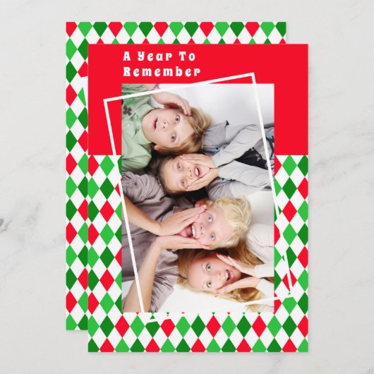 クリスマスを思い出すアーガイルための年の写真 (正面/裏面)