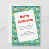 クリスマスを思い出すモダン年の写真 (裏面)