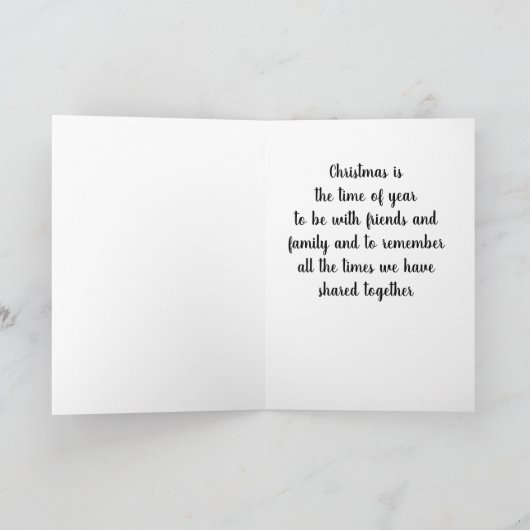 クリスマスを思い出す**年の時** カード (内部)