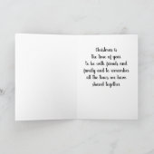 クリスマスを思い出す**年の時** カード (内部)