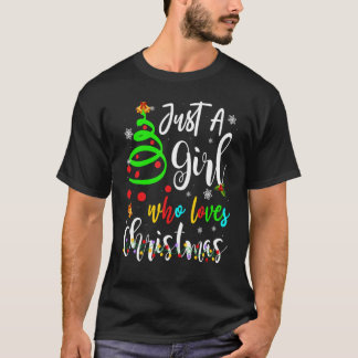 クリスマスを愛するただの女の子Happy P Tシャツ