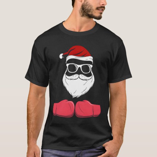 クリスマスを愛するサンタクロースのぶよぶよおじさん ビンテージ Tシャツ (正面)