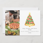 クリスマスを愛する人々のためのイタリアンレストランの写真「ジョイ ピザ」 シーズンカード (正面)